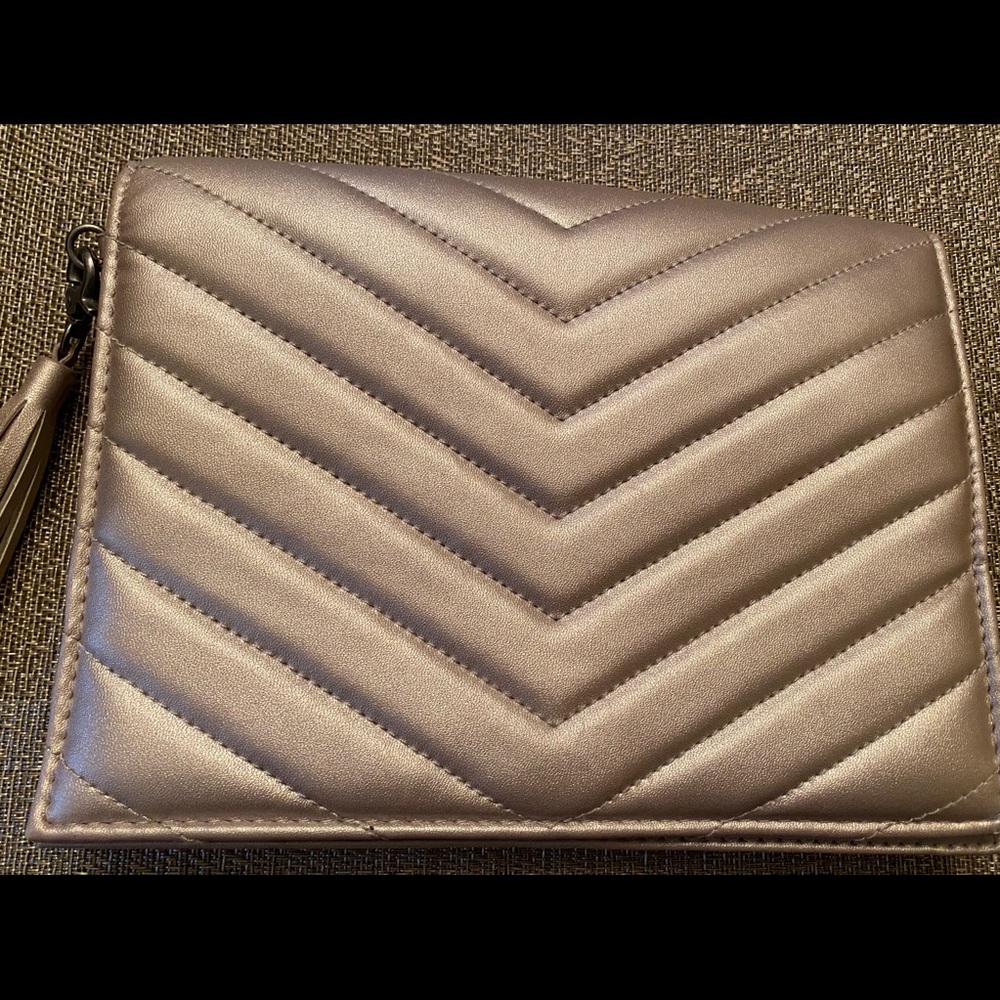 Neiman Marcus Classic Clutch Small Metallic